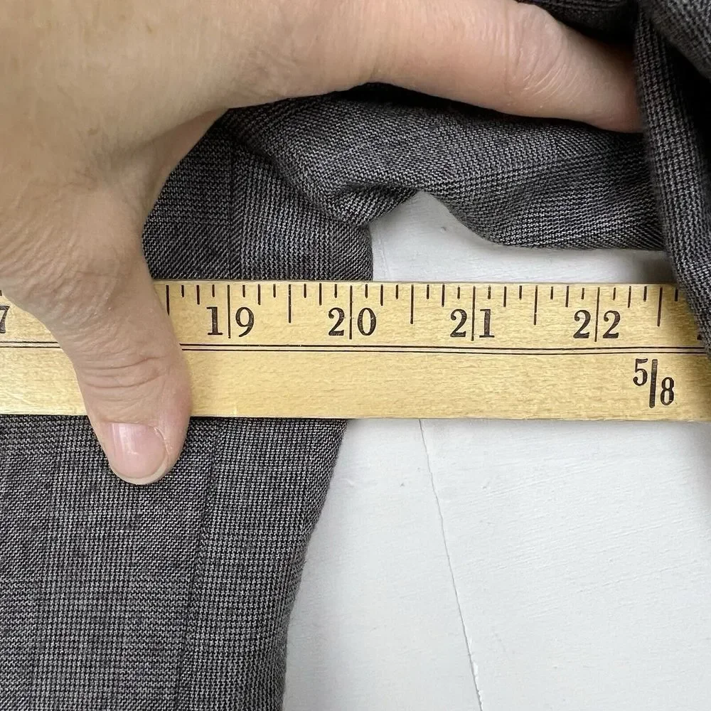 Banana‎ Republic Blazer Jacket Glen Charcoal Men 38R Tailored Slim